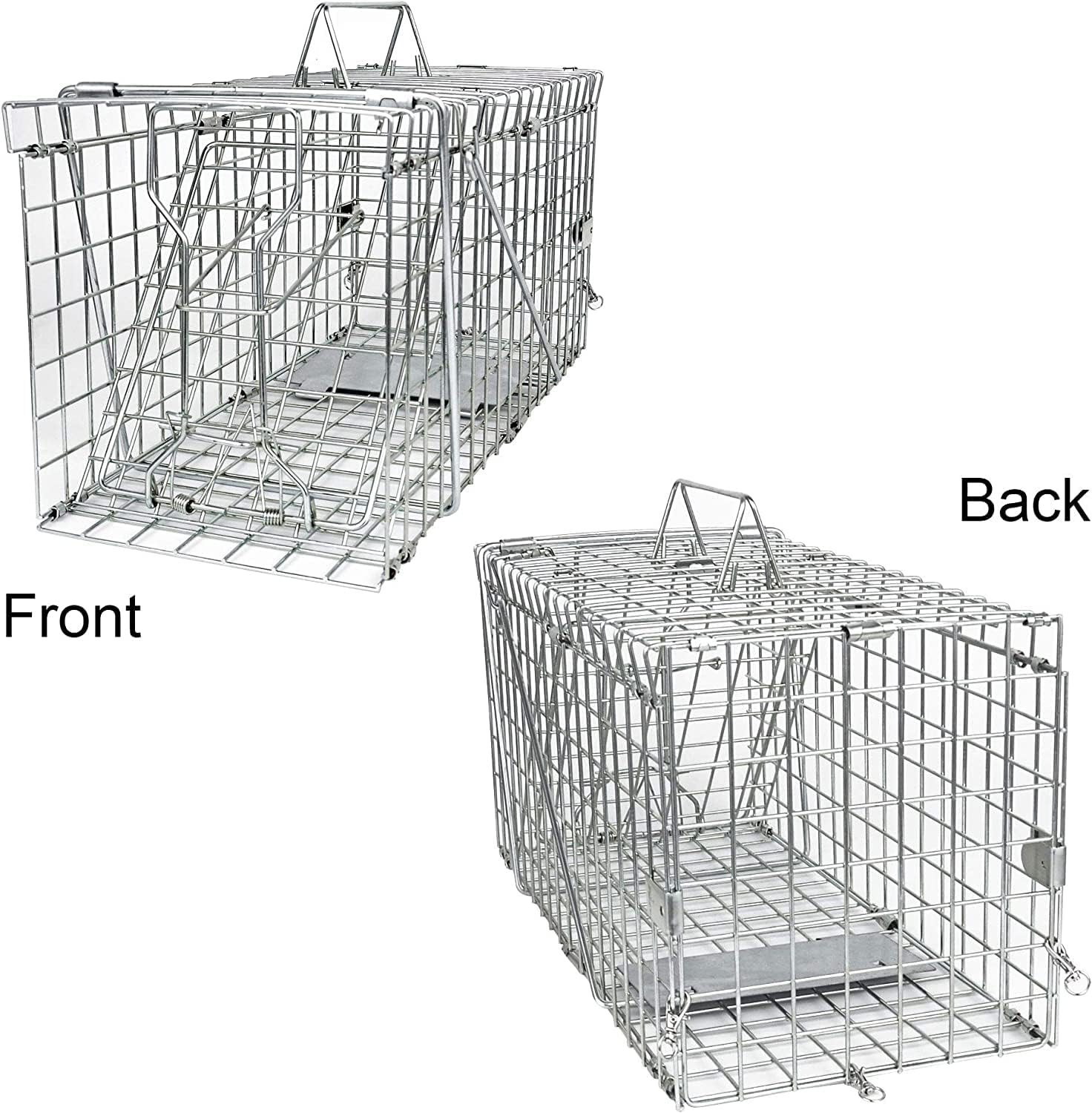 H&B Luxuries Trampa para ratas jaula de animales vivos para ratas, hámster, topo, comadreja, ardillas y más roedores (2 medianos)