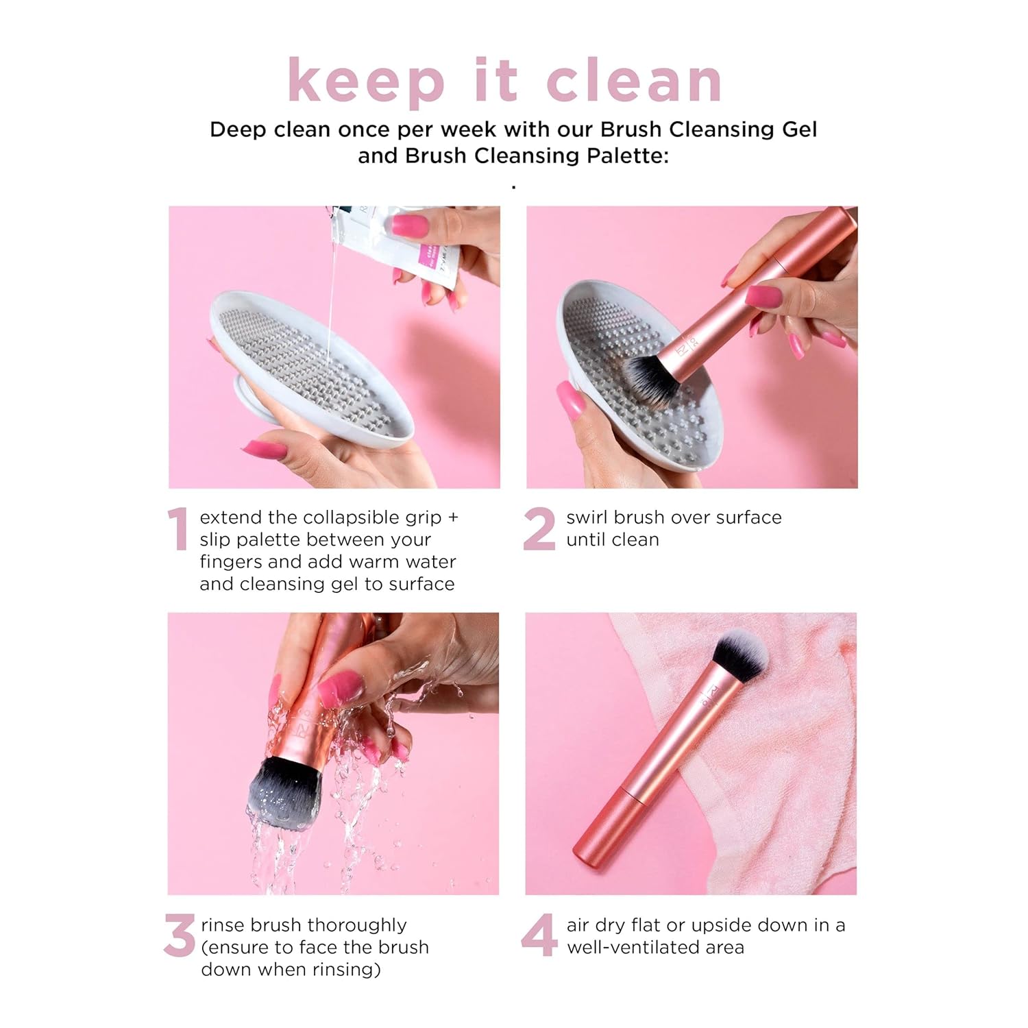 Real Techniques Artist Essentials – Juego de brochas de maquillaje, para base, rubor, iluminador, sombra de ojos y delineador, herramientas de