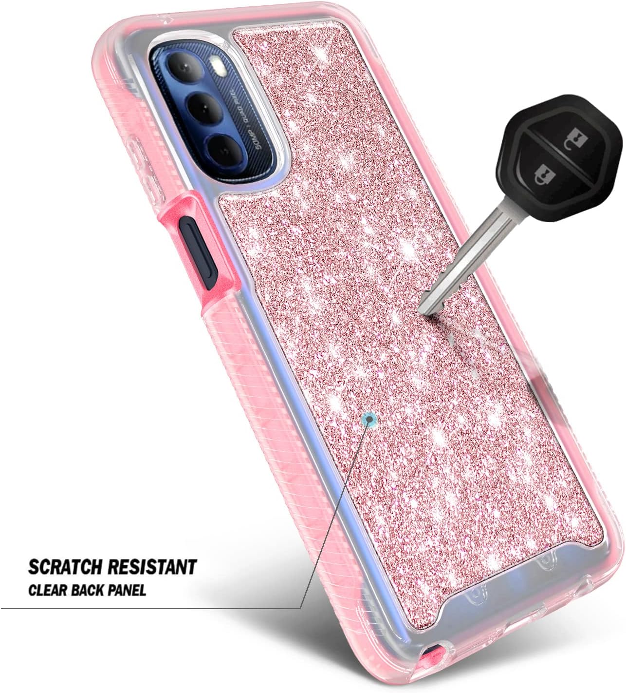 NZND Funda compatible con Moto G Stylus 5G 2022 no compatible con 4G con protector de pantalla integrado, funda protectora de cuerpo completo a