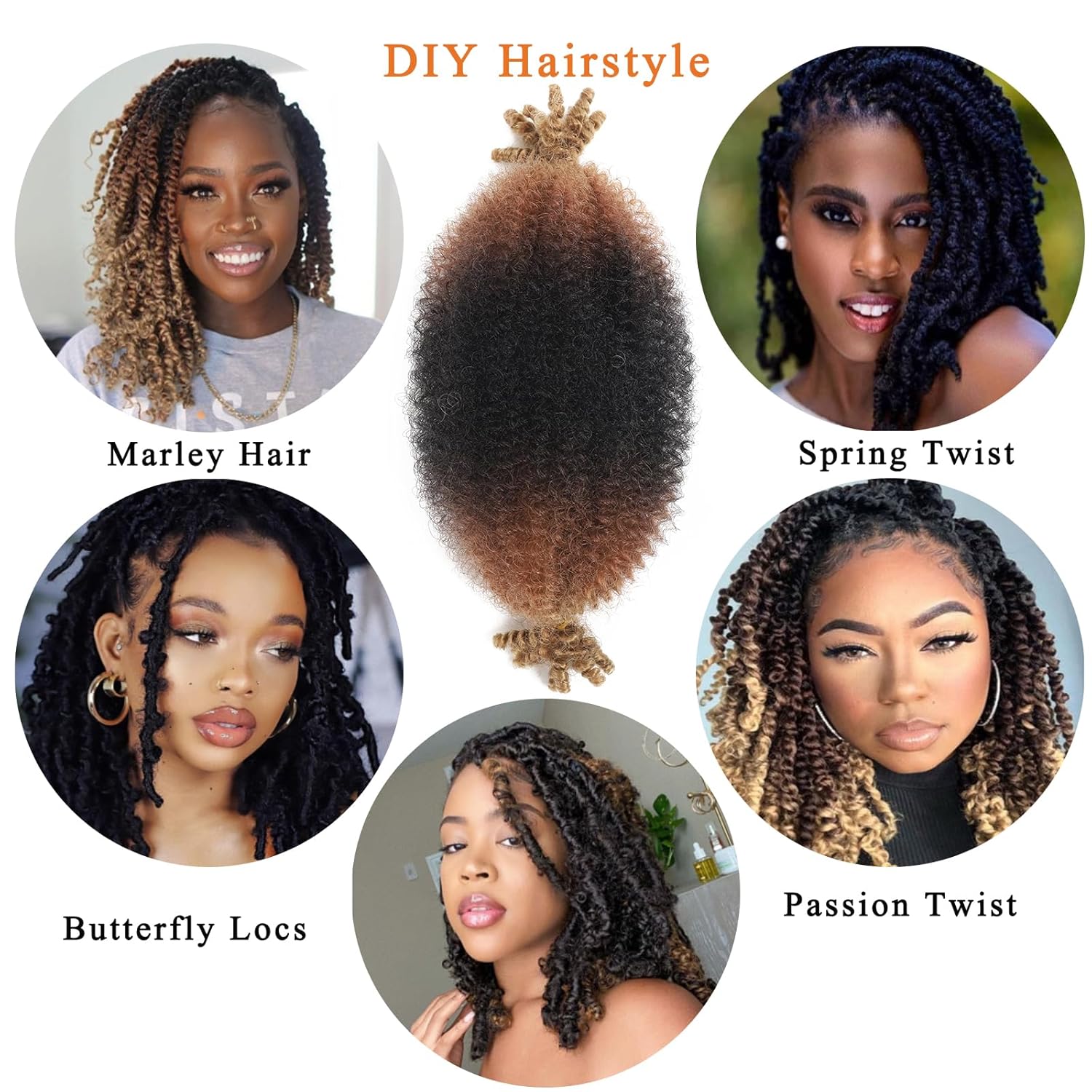 8 paquetes de cabello trenzado Marley Twist 1B 30 27#, 12 pulgadas, cabello sintético afro Twist preseparado para rastas suaves, cabello de