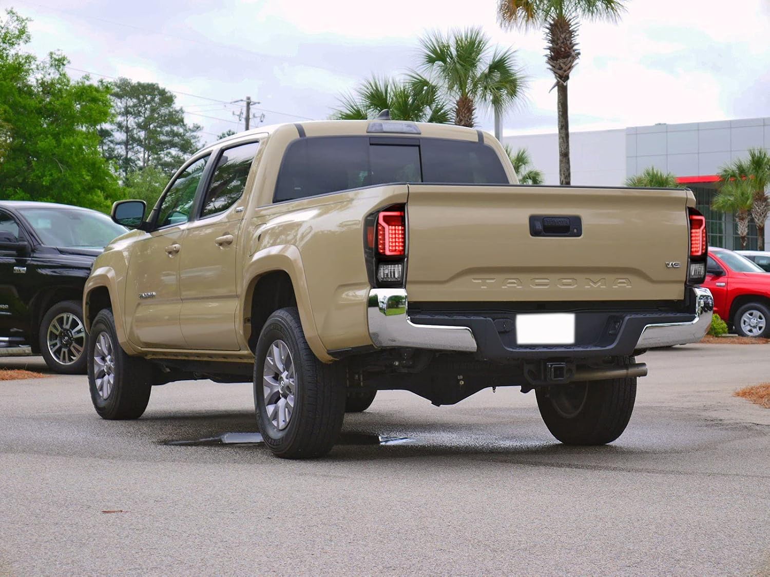 WOLFSTORM Luz trasera LED para Toyota Tacoma 2016-2023, montaje de repuesto de luz trasera Toyota Tacoma 2016-2013, 1 par (lente transparente)