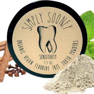 Fórmula de sensibilidad en polvo dental remineralizante sin flúor orgánico, sabor a canela y clavo, tamaño de valor de hasta 6 meses de suministro I Fórmula de sensibilidad en polvo dental remineralizante sin flúor orgánico, sabor a canela y clavo, tamaño de valor de hasta 6 meses de suministro I