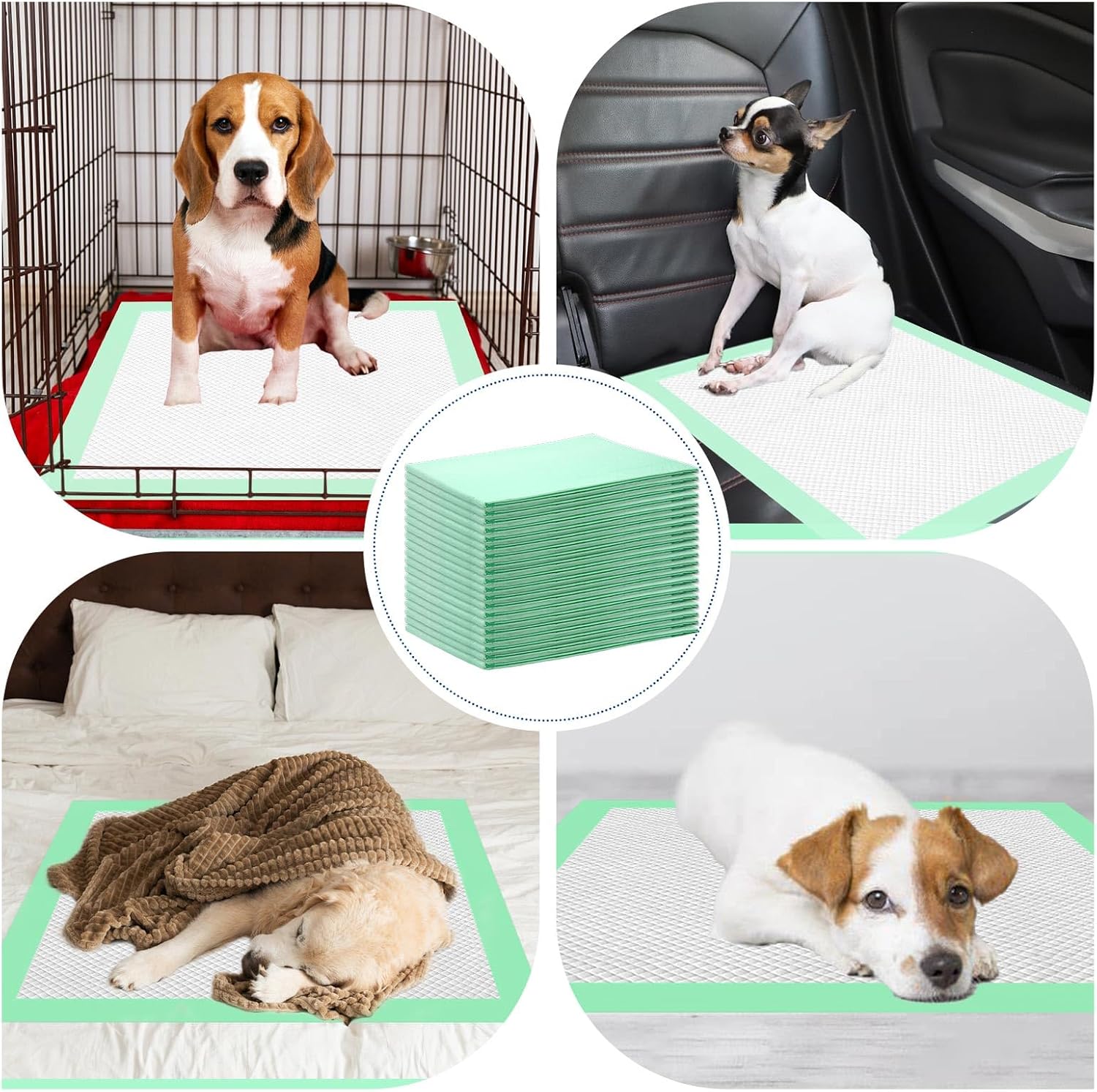 Snkcare Almohadillas para orina de cachorros de 24 x 36 pulgadas, 40 almohadillas desechables para orina de mascotas, súper absorbentes y a prueba
