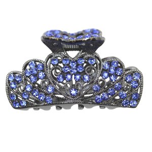 Faship Hermosas pinzas para el cabello florales de cristal azul Faship Hermosas pinzas para el cabello florales de cristal azul