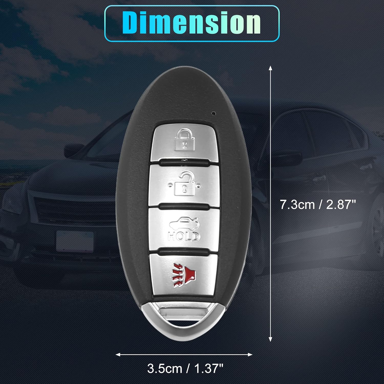 X AUTOHAUX 434MHz KR5TXN1 – Llavero de repuesto inteligente sin llave para Nissan Altima 2019-2021 para Sentra 2020 2021 para Versa 2020 2021 2022 4