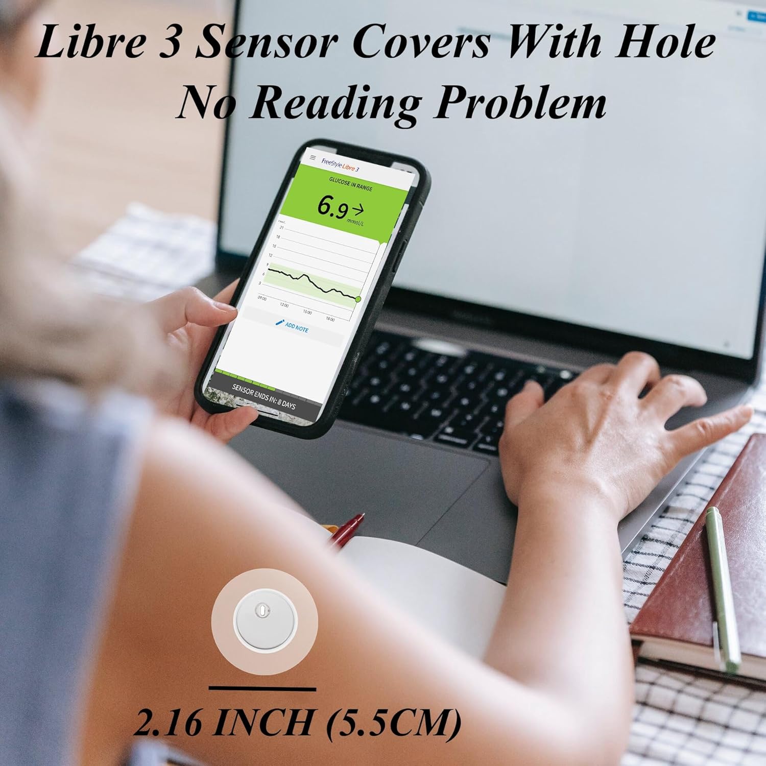 Libre 3 fundas de sensor impermeables, 36 piezas Freestyle Libre 3 cubiertas adhesivas parches adhesivos accesorios adhesivos cinta CGM protección