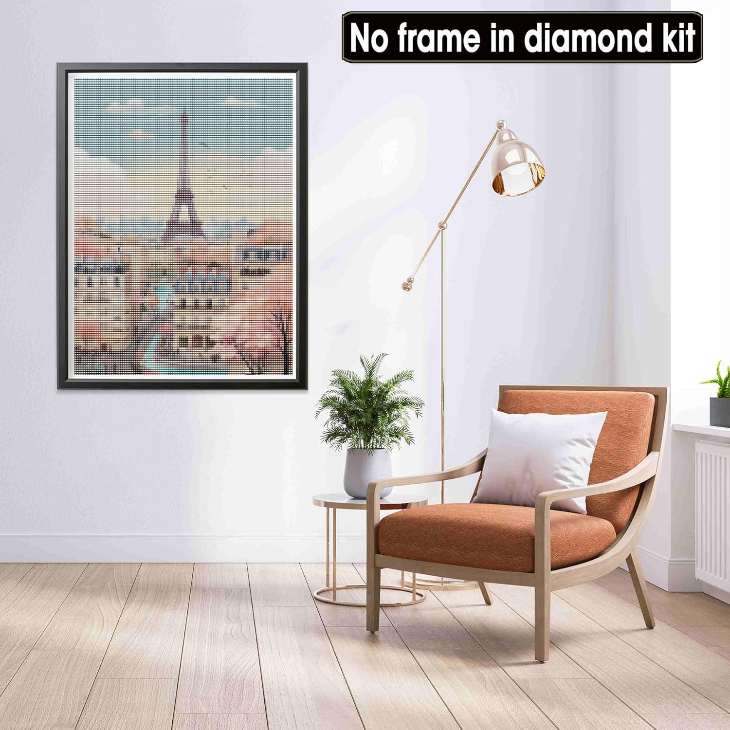 LOMSIOY Kit de pintura de diamantes de imitación de torre Eiffel para adultos, pintura con paisaje de arte de diamantes, arte redondo de diamantes