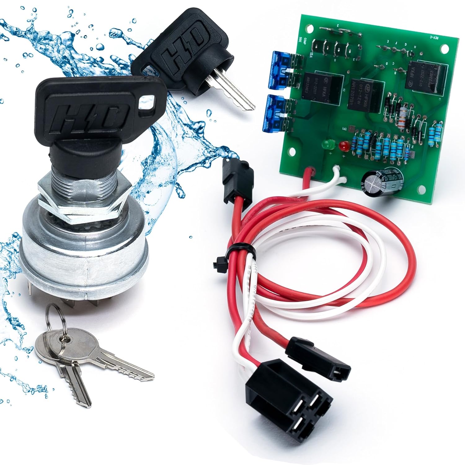 HD Switch Módulo de interruptor de encendido de arranque AM128878 para modelos John Deere 415 425 445 455 sn 70,001 y más (1999 y superiores) con