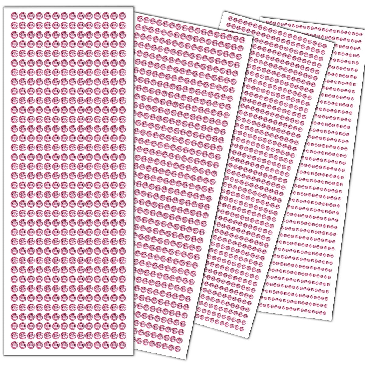 3090 calcomanías de cristales de diamantes de imitación de gemas para la cara de 0.15640.23 pulgadas con diamantes de imitación rosa claro para