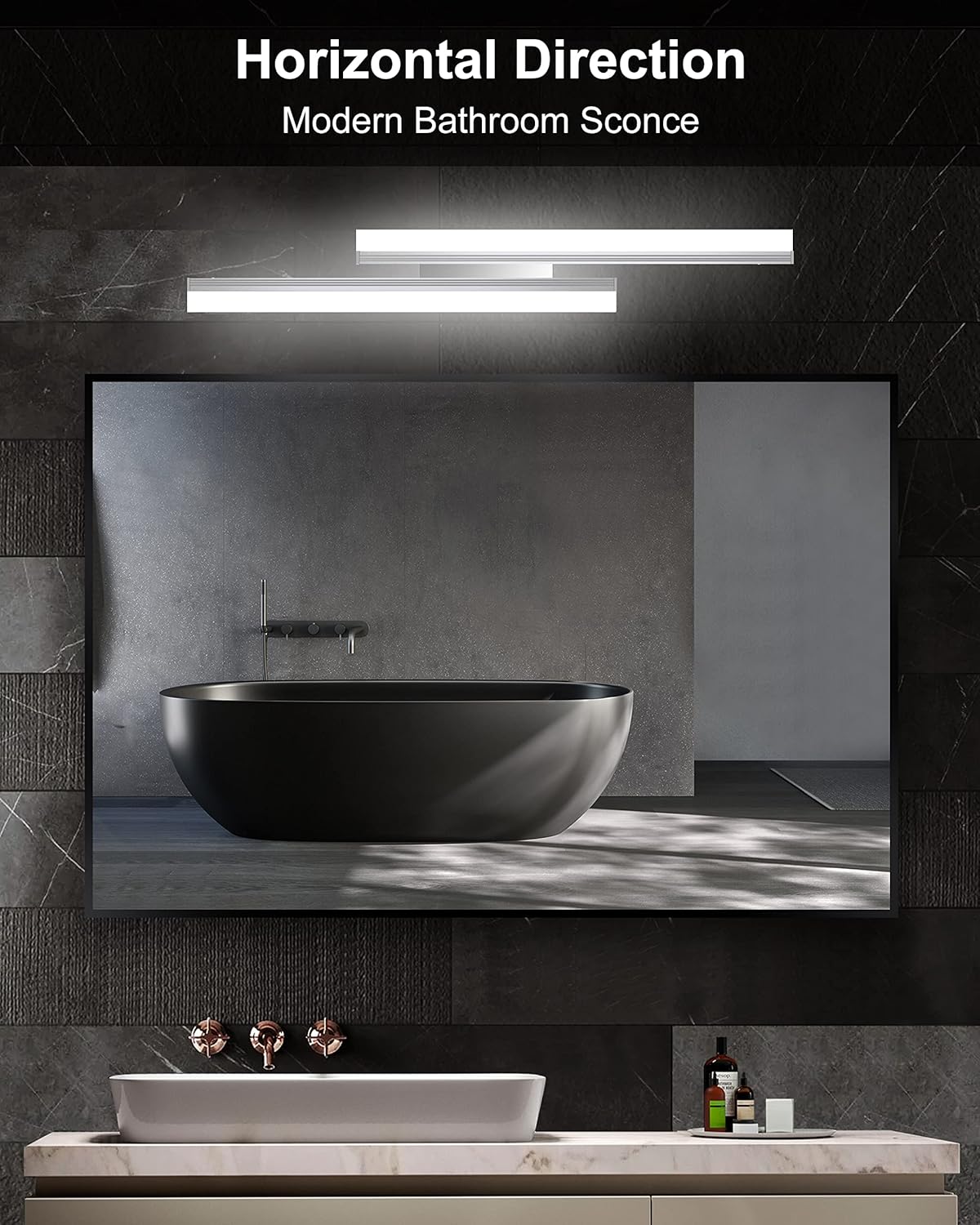 Iluminación LED de tocador de 32 pulgadas, 6000 K36 W, accesorios de luces de maquillaje para baño, 2160 lúmenes para montaje en pared interior,