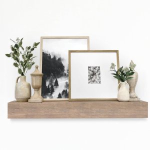 Master & Co. – Mantel flotante rústico para chimenea, estante flotante largo para decoración de pared, 48 pulgadas, natural antiguo Master & Co. – Mantel flotante rústico para chimenea, estante flotante largo para decoración de pared, 48 pulgadas, natural antiguo