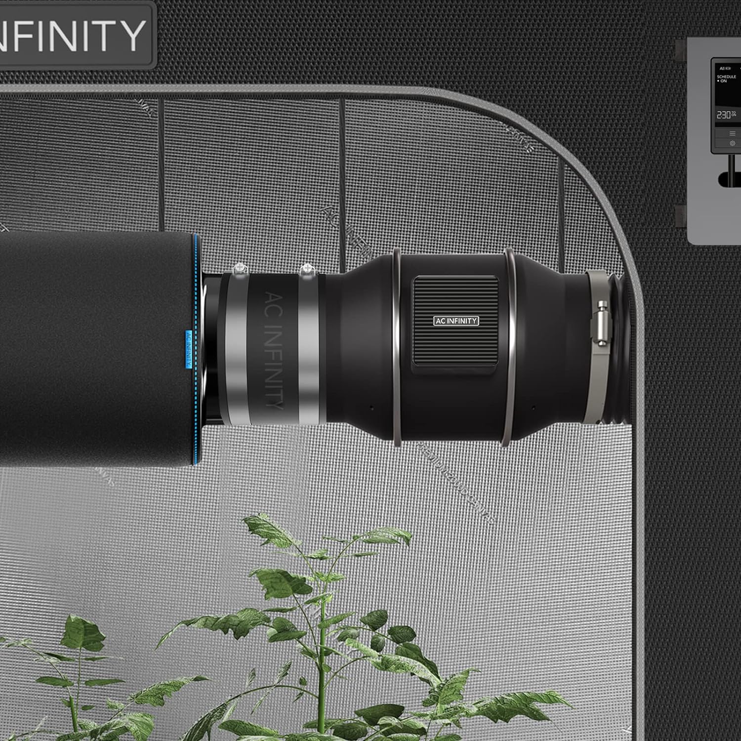 AC Infinity Abrazadera de reducción de ruido de 4 pulgadas, acoplador de conducto con abrazaderas de acero inoxidable, acoplamiento de goma flexible