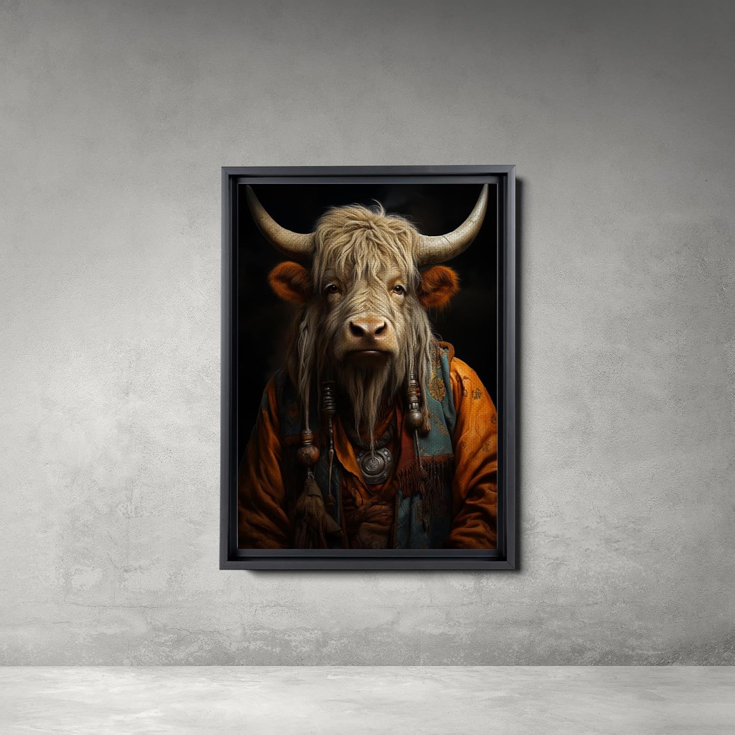 printable wall art, aesthetic room decor, fireplace mantel art, nursery wall decor, yak printing art, yak
