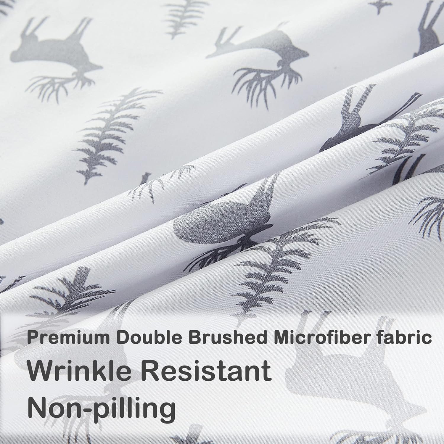 Mooreeke Sábanas navideñas de bolsillo profundo para cama Queen  Sábanas suaves de Navidad Queen  4 piezas de sábanas de microfibra cepillada Queen