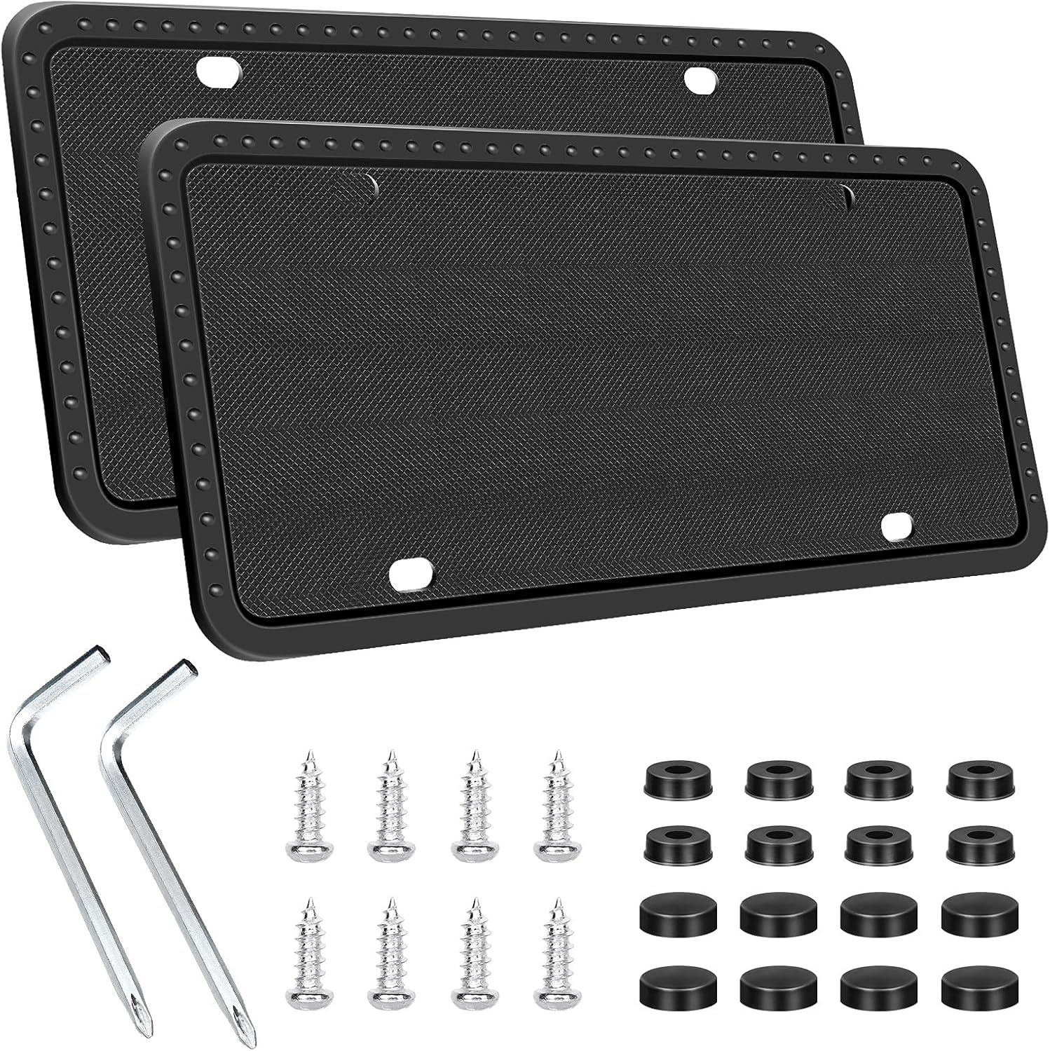 UrbanX Marco de silicona para placa de automóvil Mazda CX-5, paquete de 2 cubiertas universales para placa de automóvil de EE. UU., soporte de placa