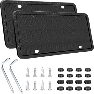 UrbanX Marco de silicona para placa de automóvil Mazda CX-5, paquete de 2 cubiertas universales para placa de automóvil de EE. UU., soporte de placa UrbanX Marco de silicona para placa de automóvil Mazda CX-5, paquete de 2 cubiertas universales para placa de automóvil de EE. UU., soporte de placa
