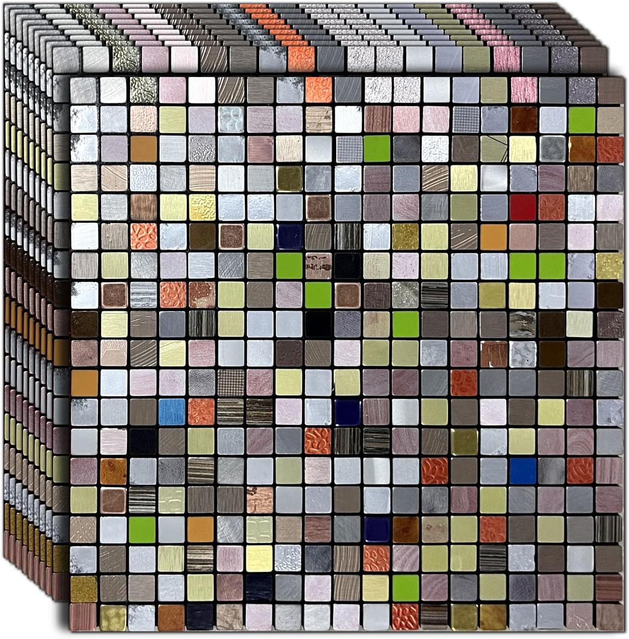 WEIMEISC 10 hojas de azulejos para salpicaduras de cocina, azulejos autoadhesivos, para pegar en tocadores de baño, decoración de chimenea, mesa de