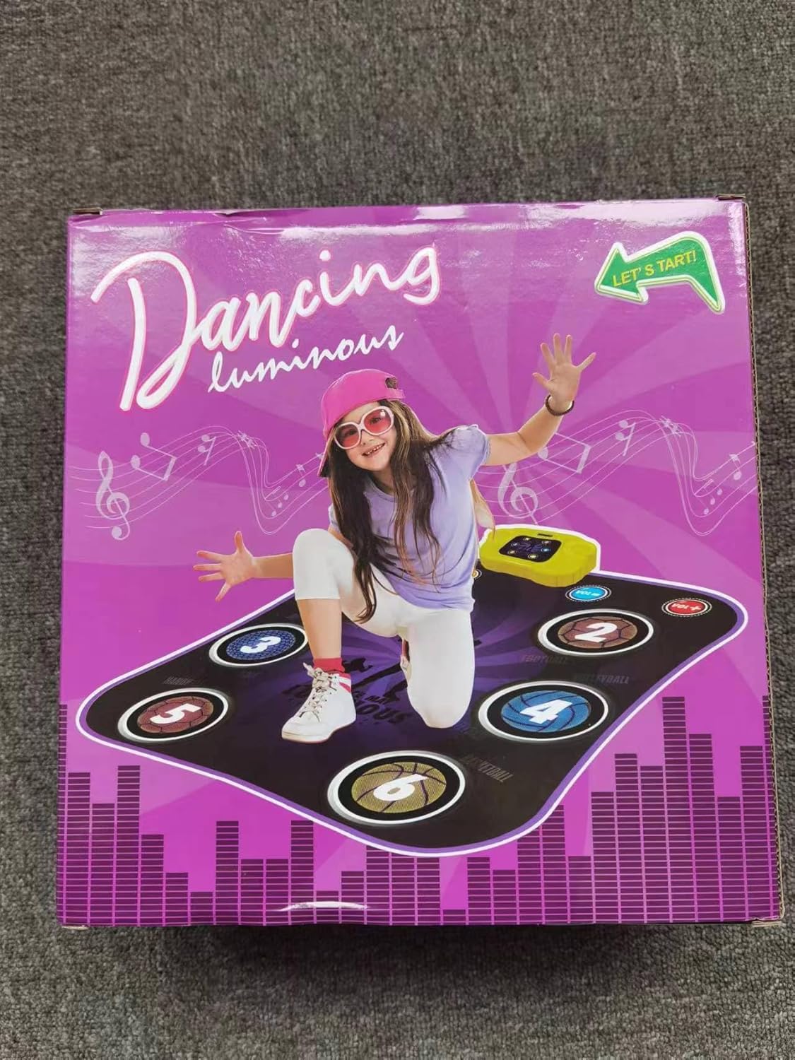 Tapetes de baile para niños de 3 a 12 años, almohadilla de baile con 6 botones iluminados, tapete de juego de baile musical con 5 modos de juego,