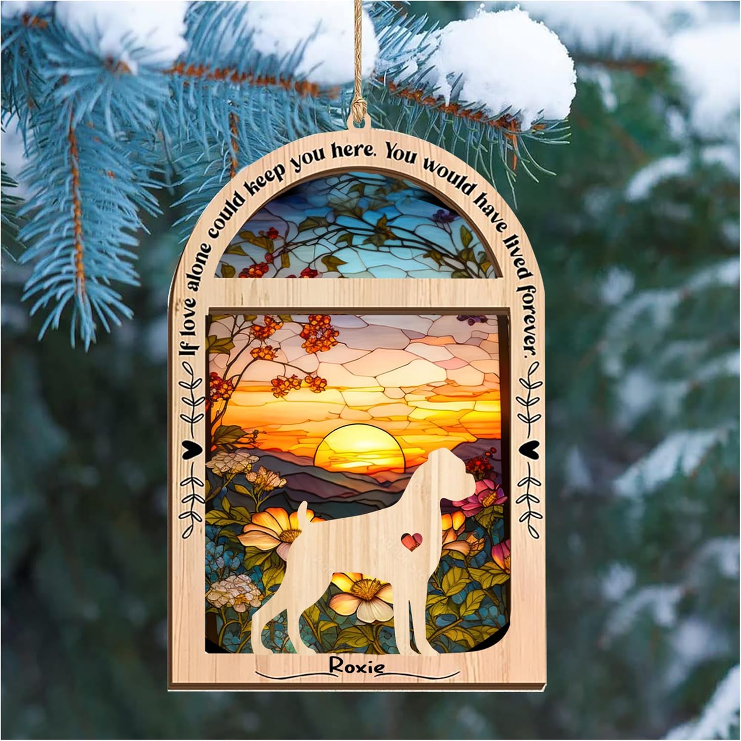 LOVELYPOD Adorno de Navidad personalizable con nombre, pérdida de mascotas, regalos para los amantes de los perros, pérdida de perros, recuerdo del