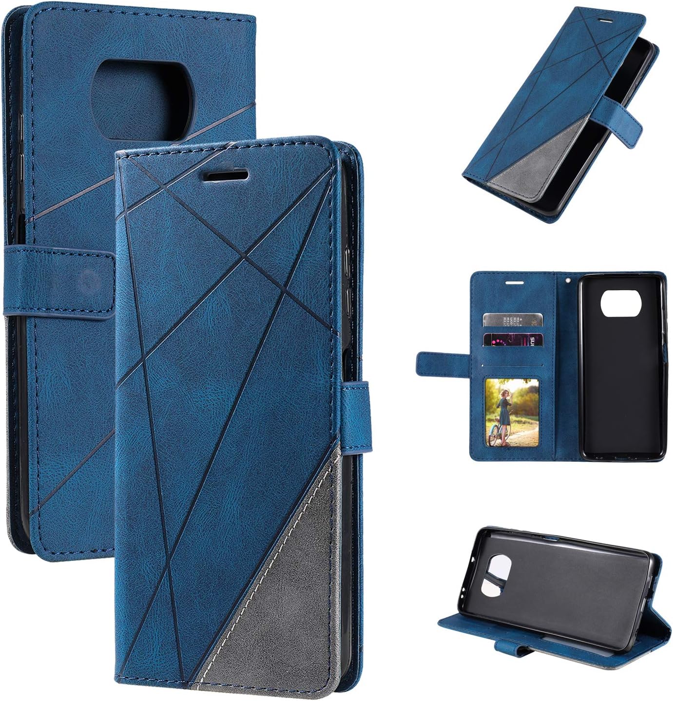 QiongNi Funda para Xiaomi Poco X3 NFC Caso,Funda para Xiaomi Poco X3 Pro Funda de cuero, Funda para Xiaomi Poco X3 MZB07Z2IN M2007J20CI  Poco X3 NFC