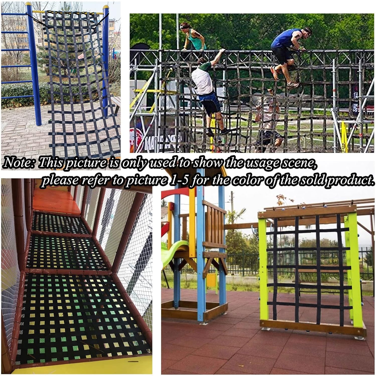 Red de carga para adultos, juego de columpios, parque infantil, casa del árbol, escalera de cuerda para interiores y exteriores, red de seguridad,