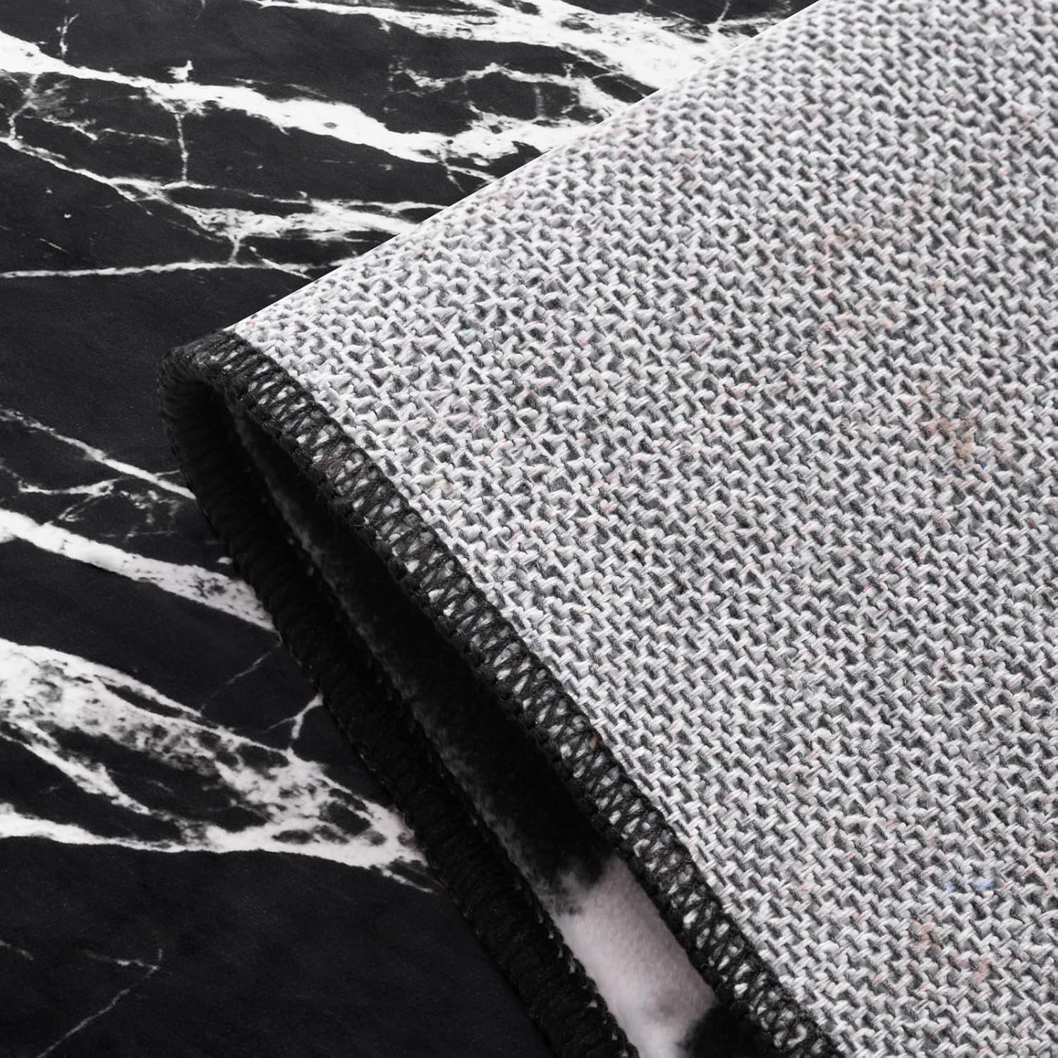 Asrug Alfombras decorativas con diseño de mármol, elegante, suave, lavable, con parte trasera antideslizante, alfombra de piso de pelo bajo para