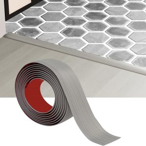 Tira de transición de piso de 10 pies x 1.57 pulgadas, suelo divisor plano laminado adhesivo de vinilo para unir huecos del piso, alfombras, Tira de transición de piso de 10 pies x 1.57 pulgadas, suelo divisor plano laminado adhesivo de vinilo para unir huecos del piso, alfombras,