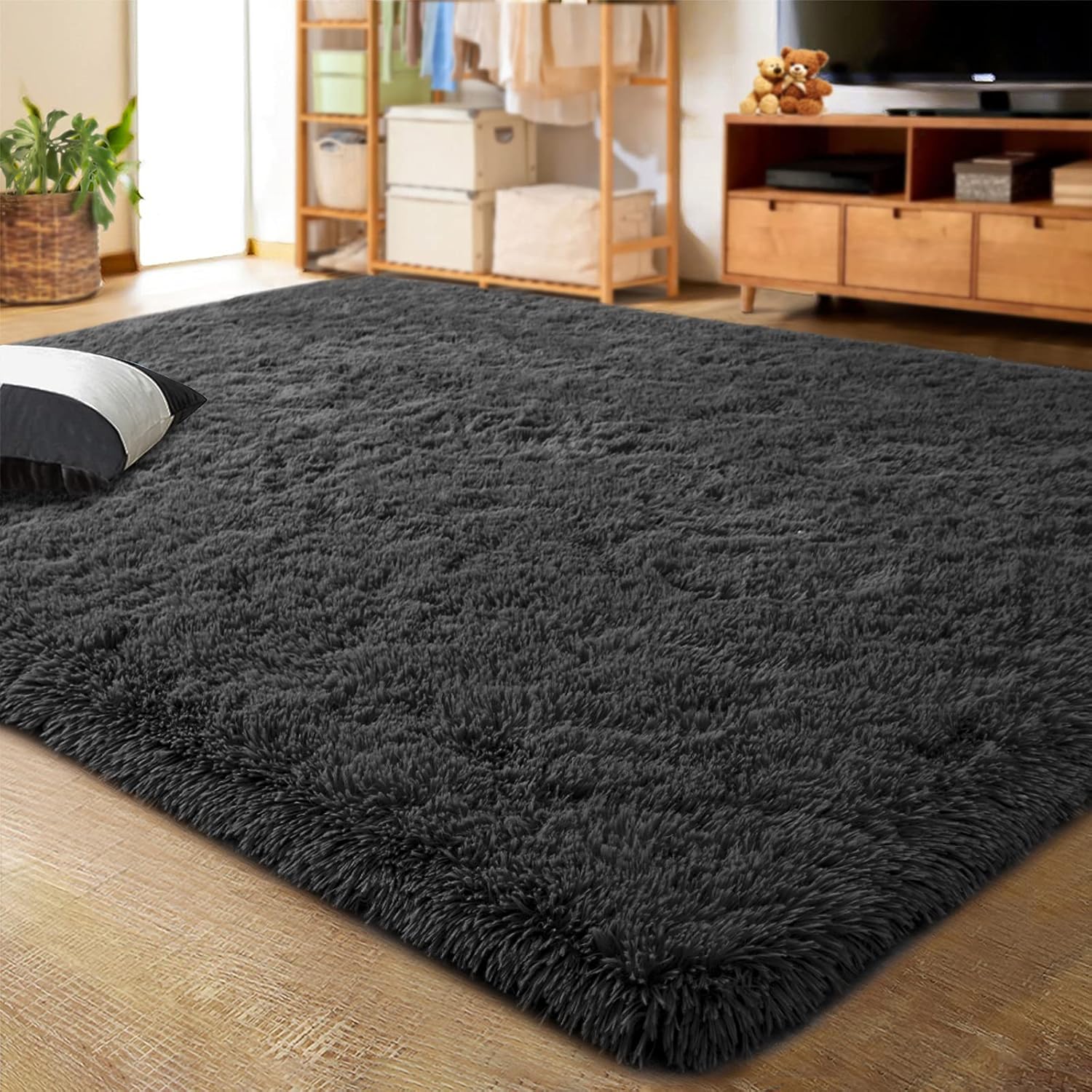 LOCHAS – Alfombras de interior ultrasuaves y modernas, peludas, para sala de estar, ideal para decoración del hogar, del dormitorio del bebé o de