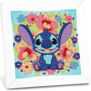 ICECHEN Kit de pintura de diamante 5D para niños con marco de madera, arte y manualidades para niños de 6 a 8 a 10 a 12 años, kit de pintura por ICECHEN Kit de pintura de diamante 5D para niños con marco de madera, arte y manualidades para niños de 6 a 8 a 10 a 12 años, kit de pintura por