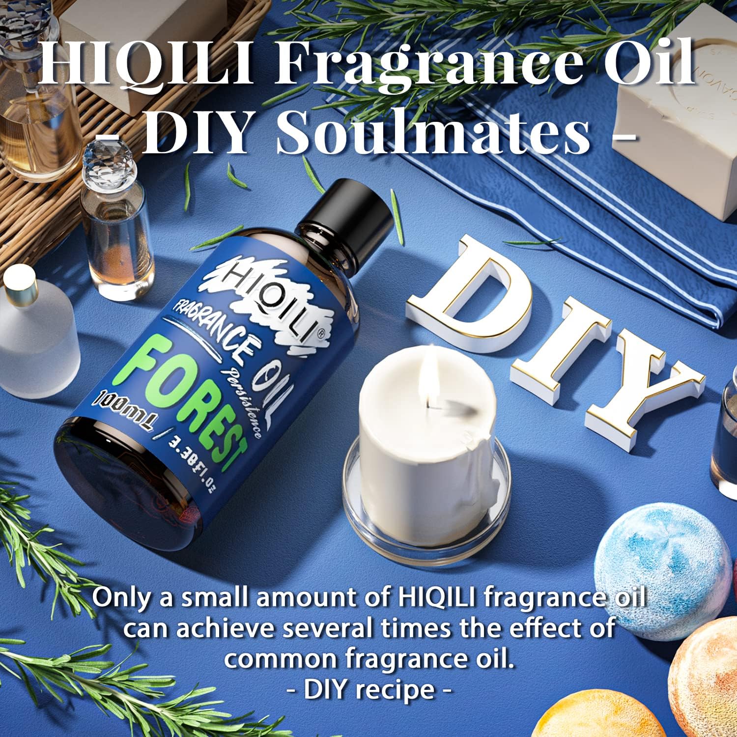 HIQILI Aceite esencial de bosque, aceite aromático suave y refrescante para difusor, masaje, vela, jabón, loción de perfume, 3.38 onzas líquidas,
