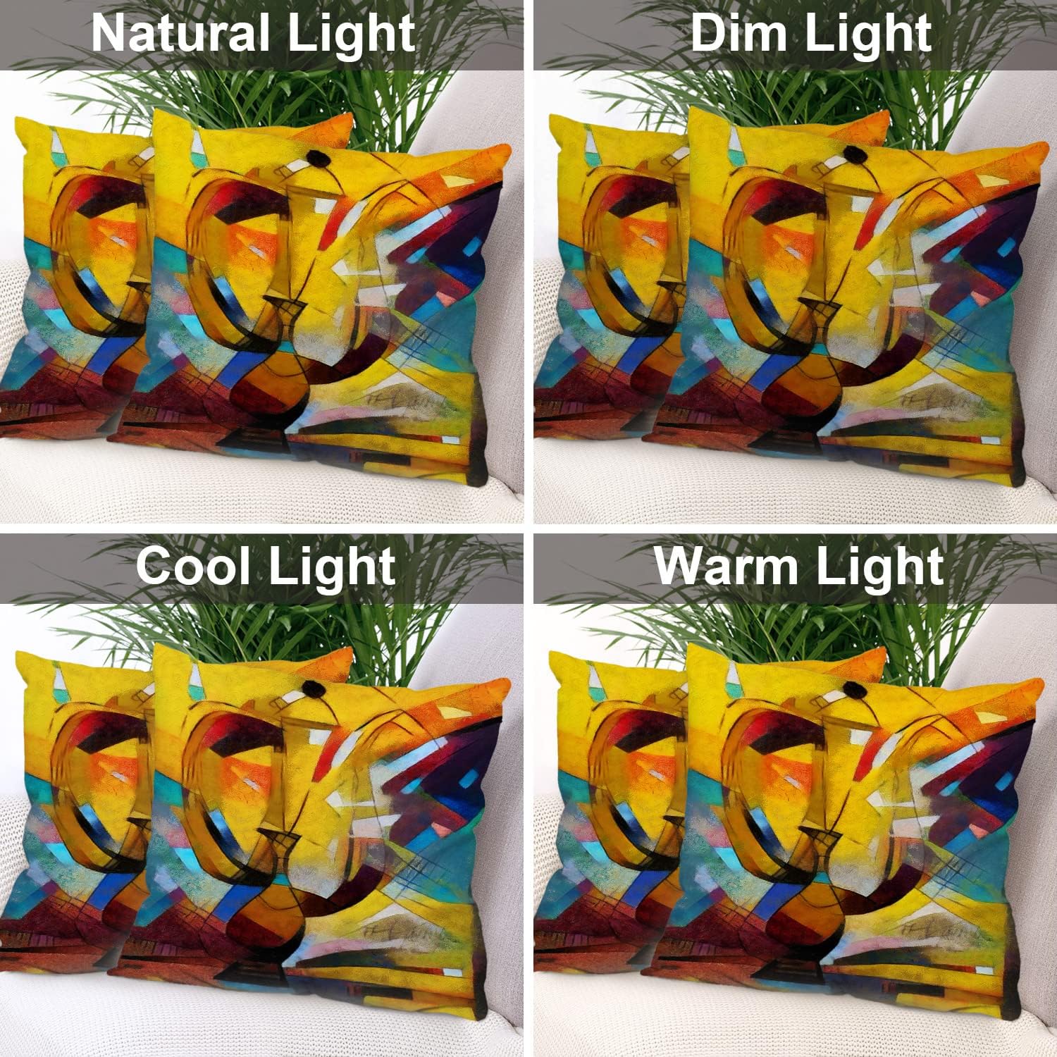 Batmerry Juego de 2 fundas de almohada decorativas de arte moderno abstracto en colores pastel de 18 x 18 pulgadas, reproducciones alternativas,