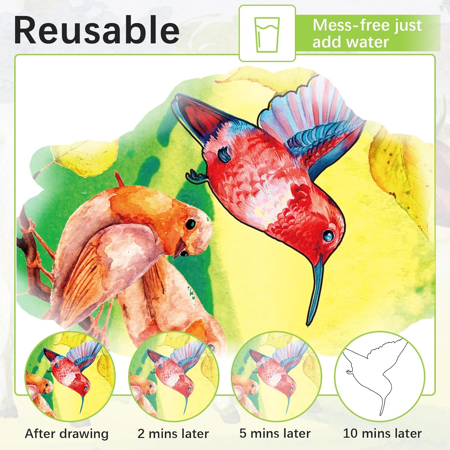 24 piezas de productos de demencia para ancianos reutilizables para pintura al agua, juguetes de animales de granja, actividades de demencia para