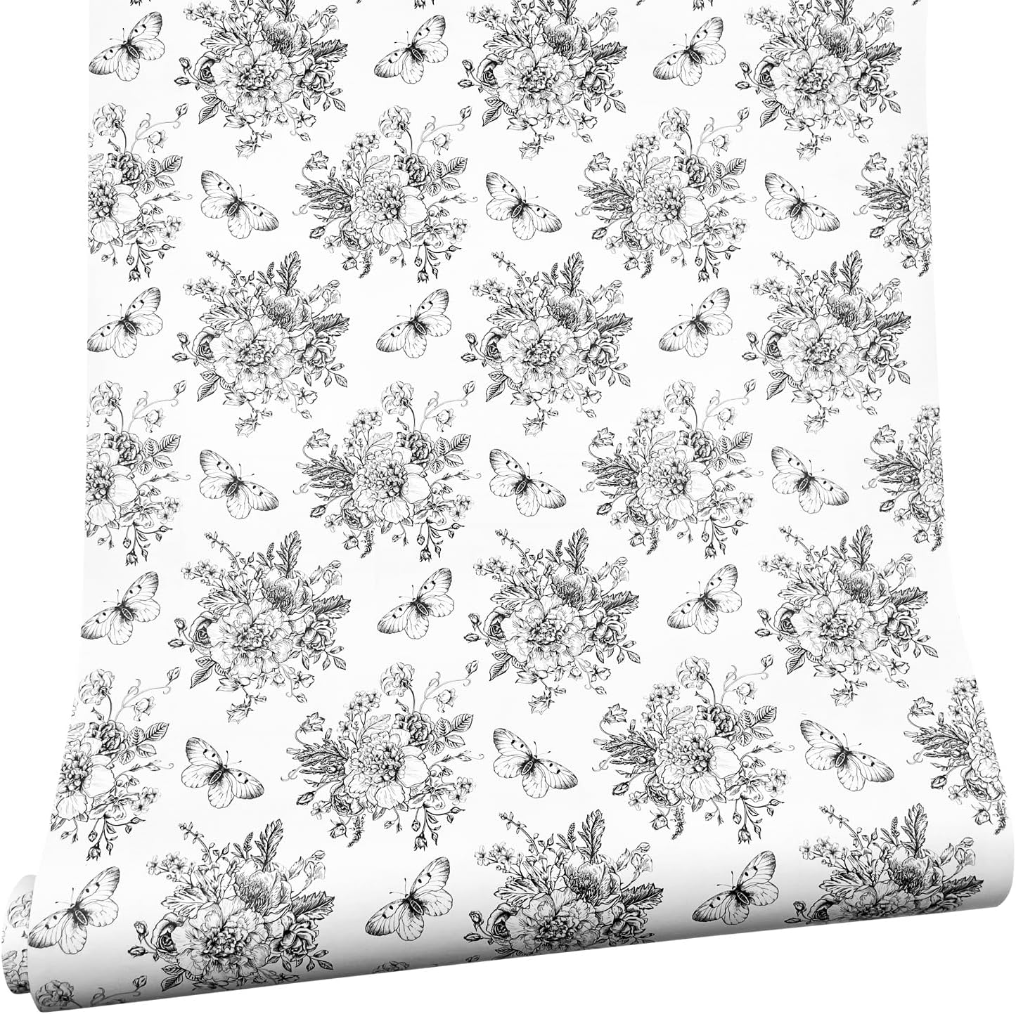 SimpleLife4U Revestimiento de estante fácil de aplicar, papel decorativo extraíble para muebles para espacios de trabajo, mesas de sofá, mariposas