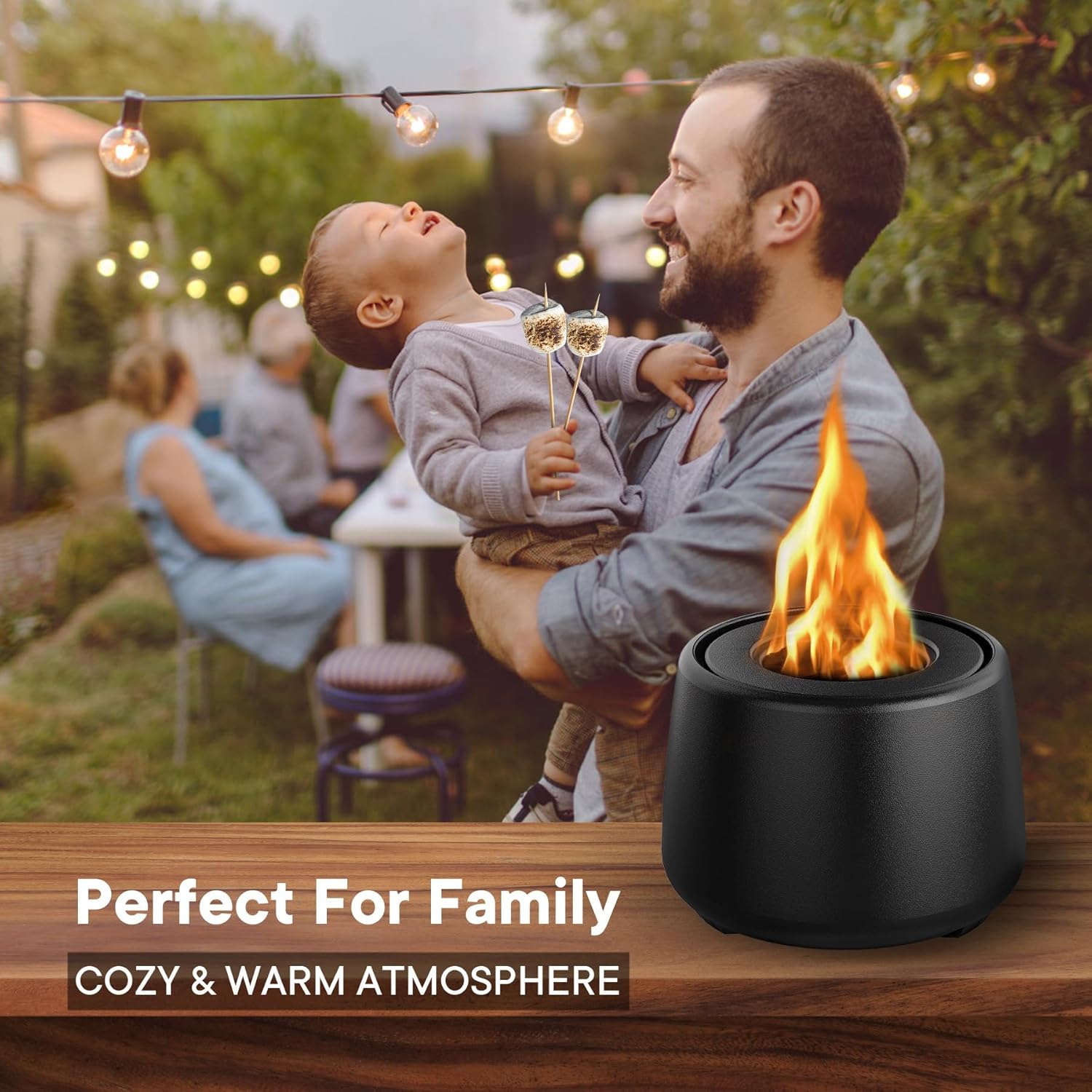 Pozo de fuego de mesa de cerámica, hoguera portátil de etanol, cuenco de fuego, mini hoguera con alcohol para frotar, chimenea, cuenco de fuego de