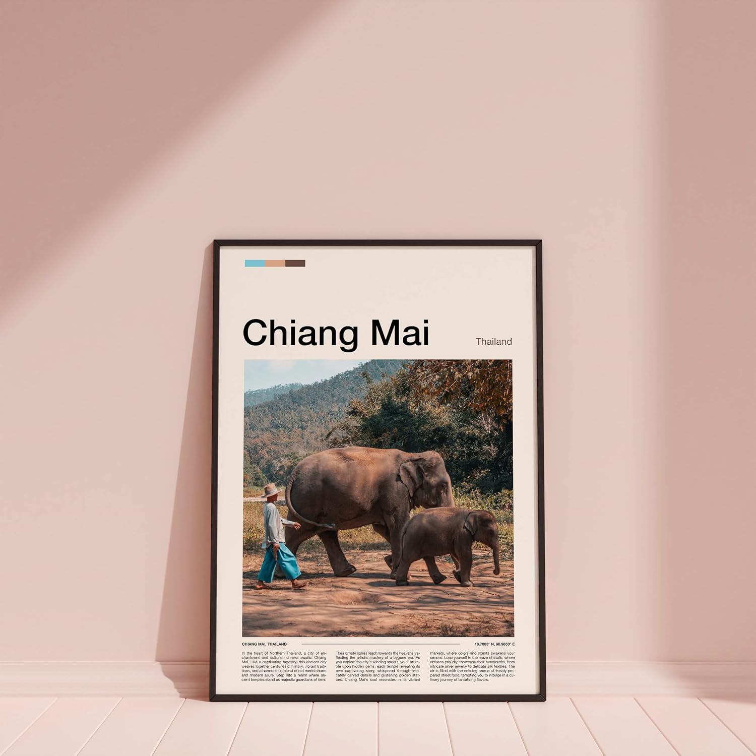Impresión de Chiang Mai, póster de Chiang Mai, arte de pared de Chiang Mai, impresión artística de Tailandia, foto de Chiang Mai #3