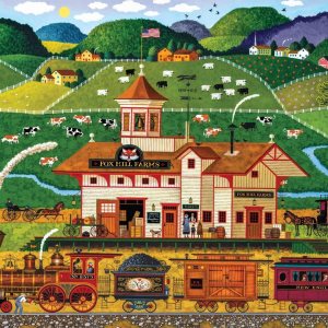 Rompecabezas de 300 piezas para niños y adultos Charles Wysocki – Fox Hill Farms – Rompecabezas para niños y adolescentes, divertidos juegos Rompecabezas de 300 piezas para niños y adultos Charles Wysocki – Fox Hill Farms – Rompecabezas para niños y adolescentes, divertidos juegos