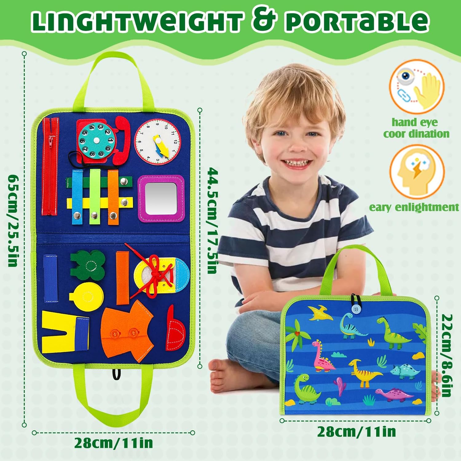 Busy Board Montessori – Juguetes para niños pequeños de 1, 2, 3, 4 años, regalo para niños y niñas, juguetes educativos de aprendizaje para bebés de