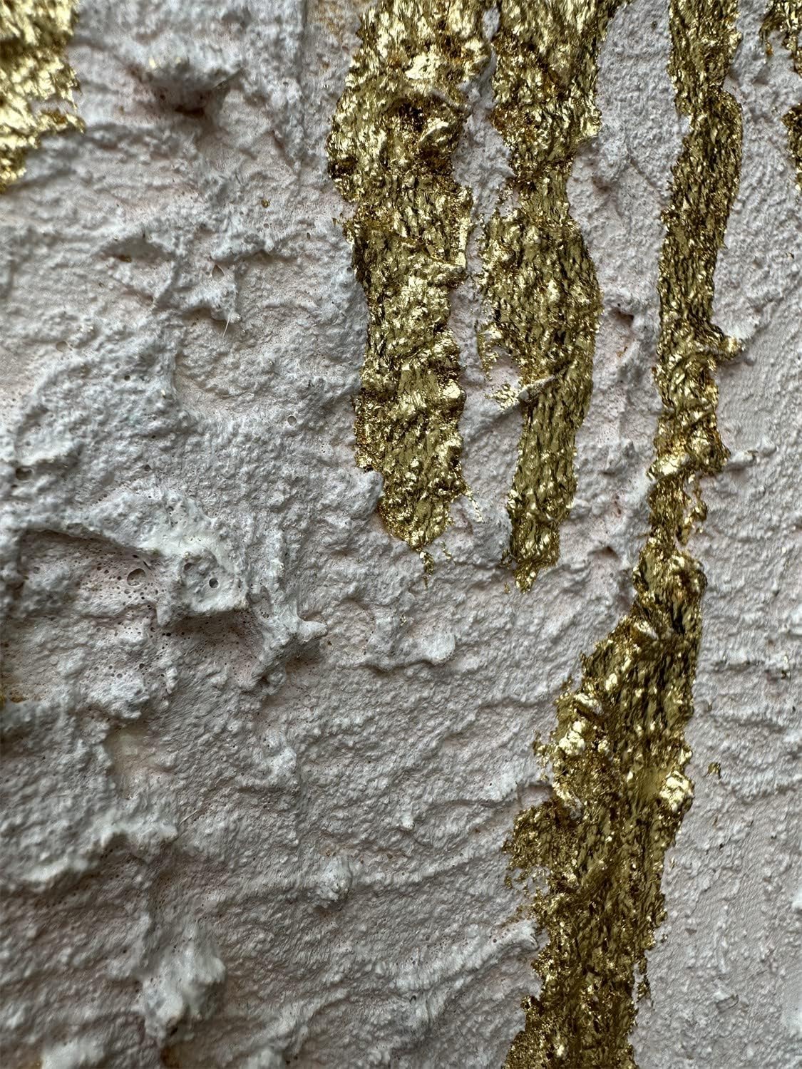Slyart Lienzo vertical azul y dorado para pared, pintura al óleo moderna en 3D abstracta sobre lienzo, pintada a mano, obra de arte de metal
