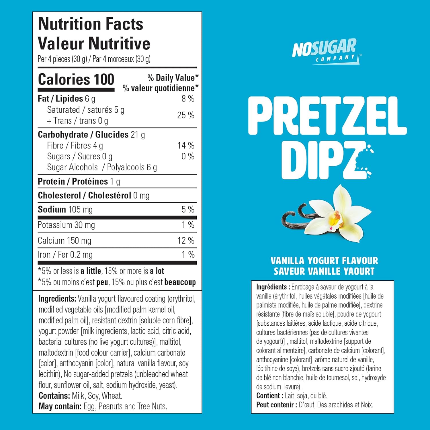 Palitos de pretzel sin azúcar, papas fritas de pretzel dietético cubiertas de yogur de vainilla, dulces, salados, crujientes, perfección crujiente,