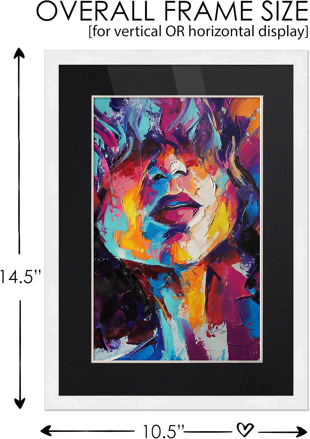 Marco de madera blanca de 7 x 11 pulgadas con paspartú negro, marco de 9 x 13 pulgadas mate a 7 x 11 pulgadas, exhibe tu póster bajo la parte