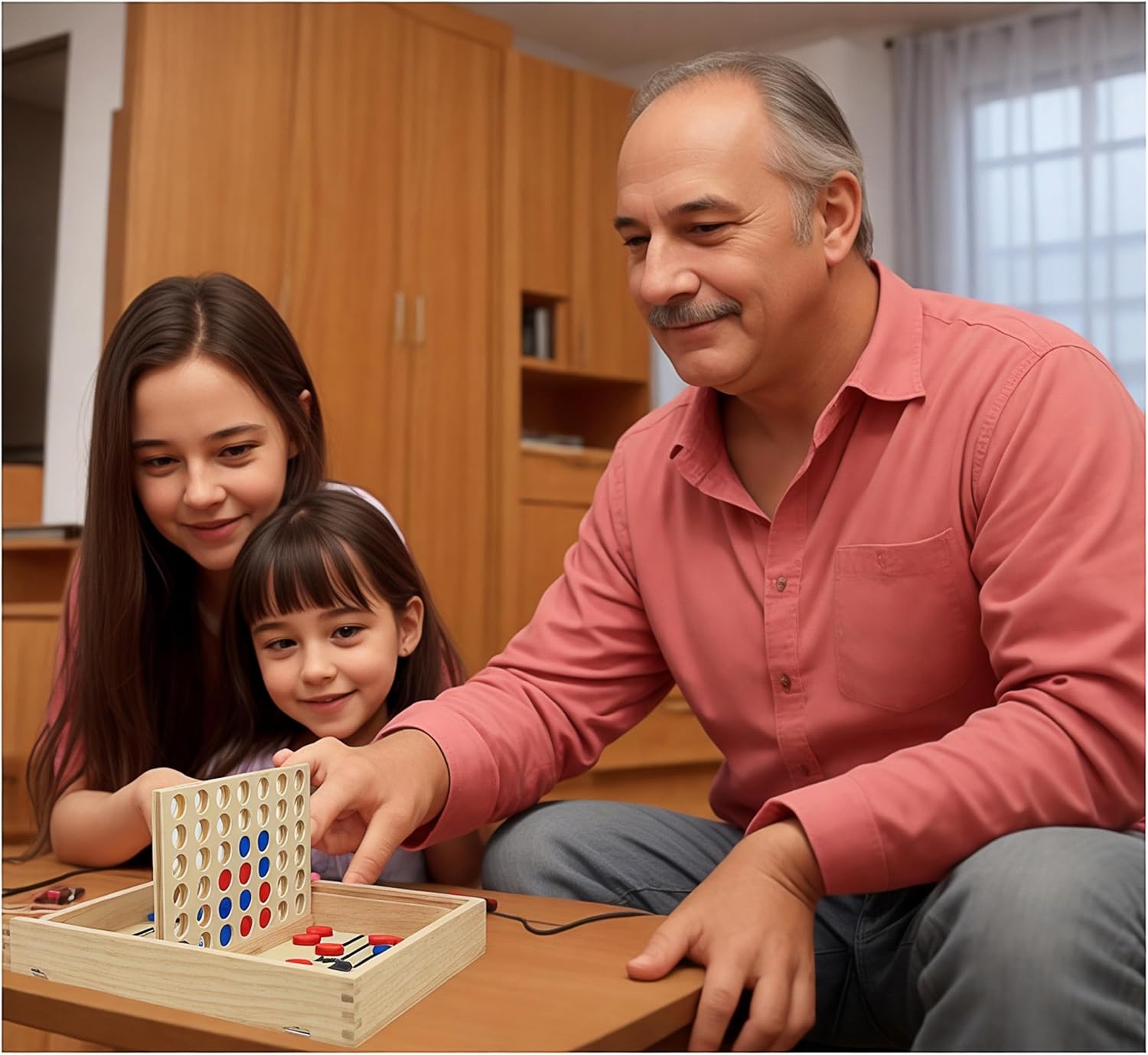 Fast Sling Puck Juego 5 en 1, juego de mesa plegable de madera para adultos y familia