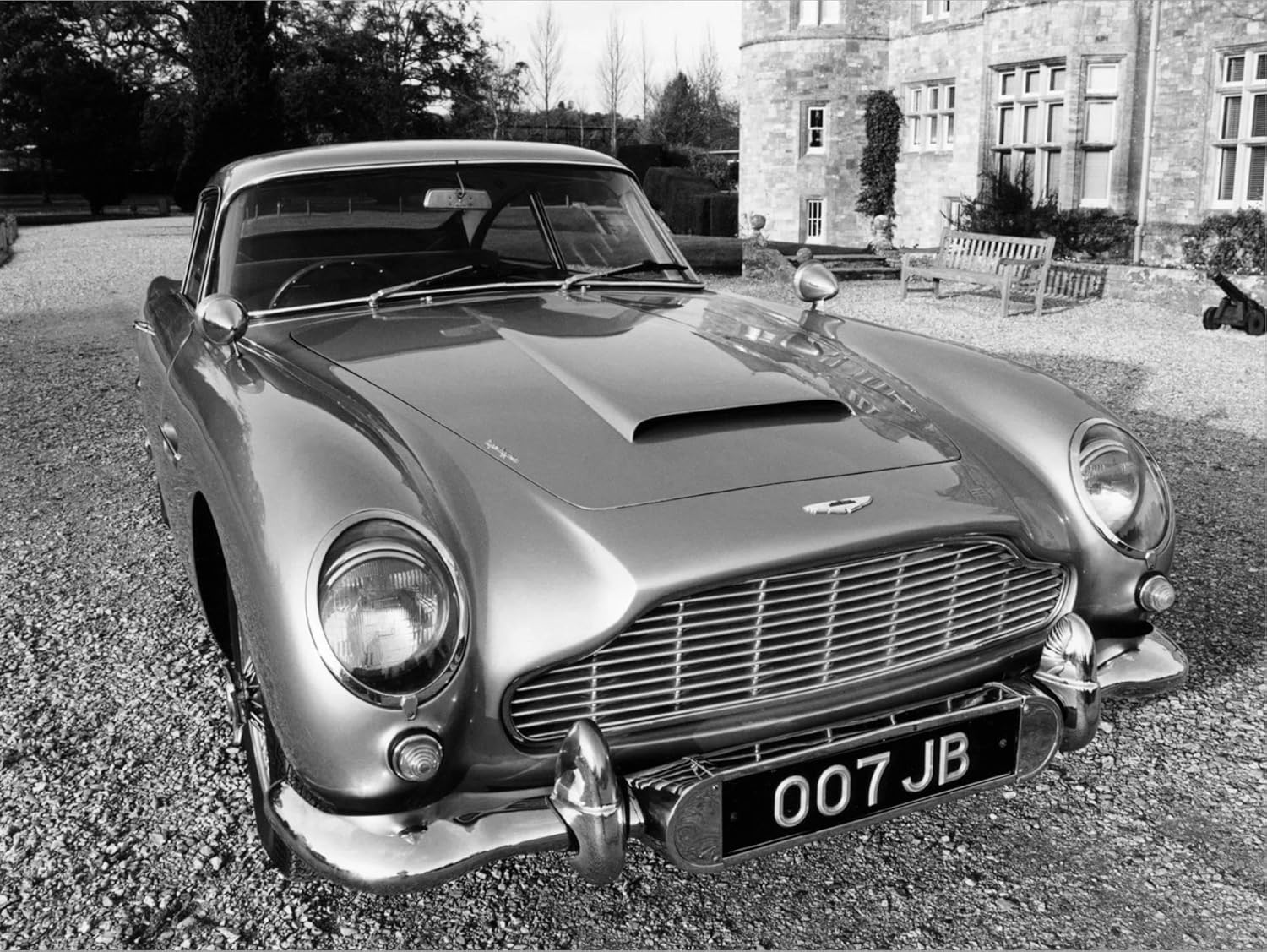ART.COM Lienzo decorativo para pared Aston Martin DB5 de James Bond, utilizado en la película Goldfinger, decoración de transporte, 16 x 12 pulgadas