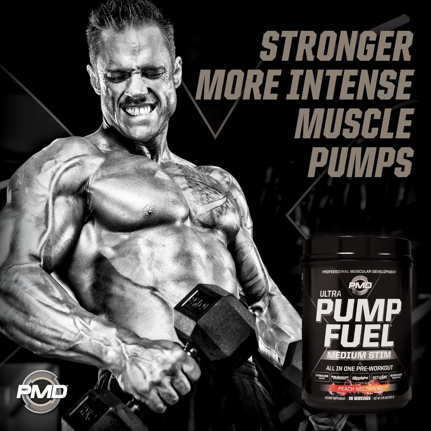 PMD Sports Ultra Pump Fuel – Mezcla de bebida para antes del entrenamiento, energía, fuerza, resistencia, recuperación, carbohidratos complejos y