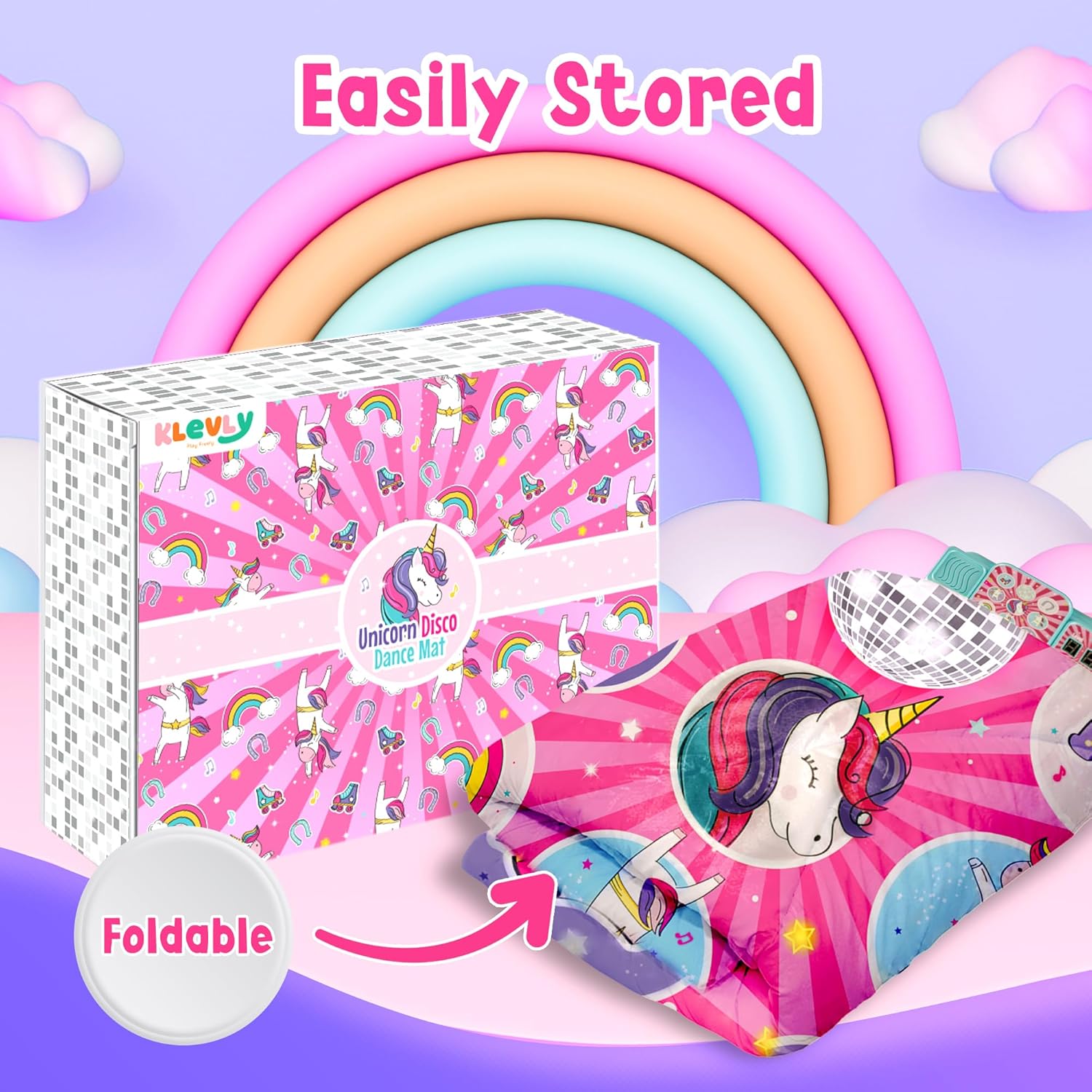 Tapete de baile de unicornio para niños a partir de 6 años  Reproduce 5 niveles y 5 canciones  Regalos de unicornio para niñas de 6 años  Juguetes