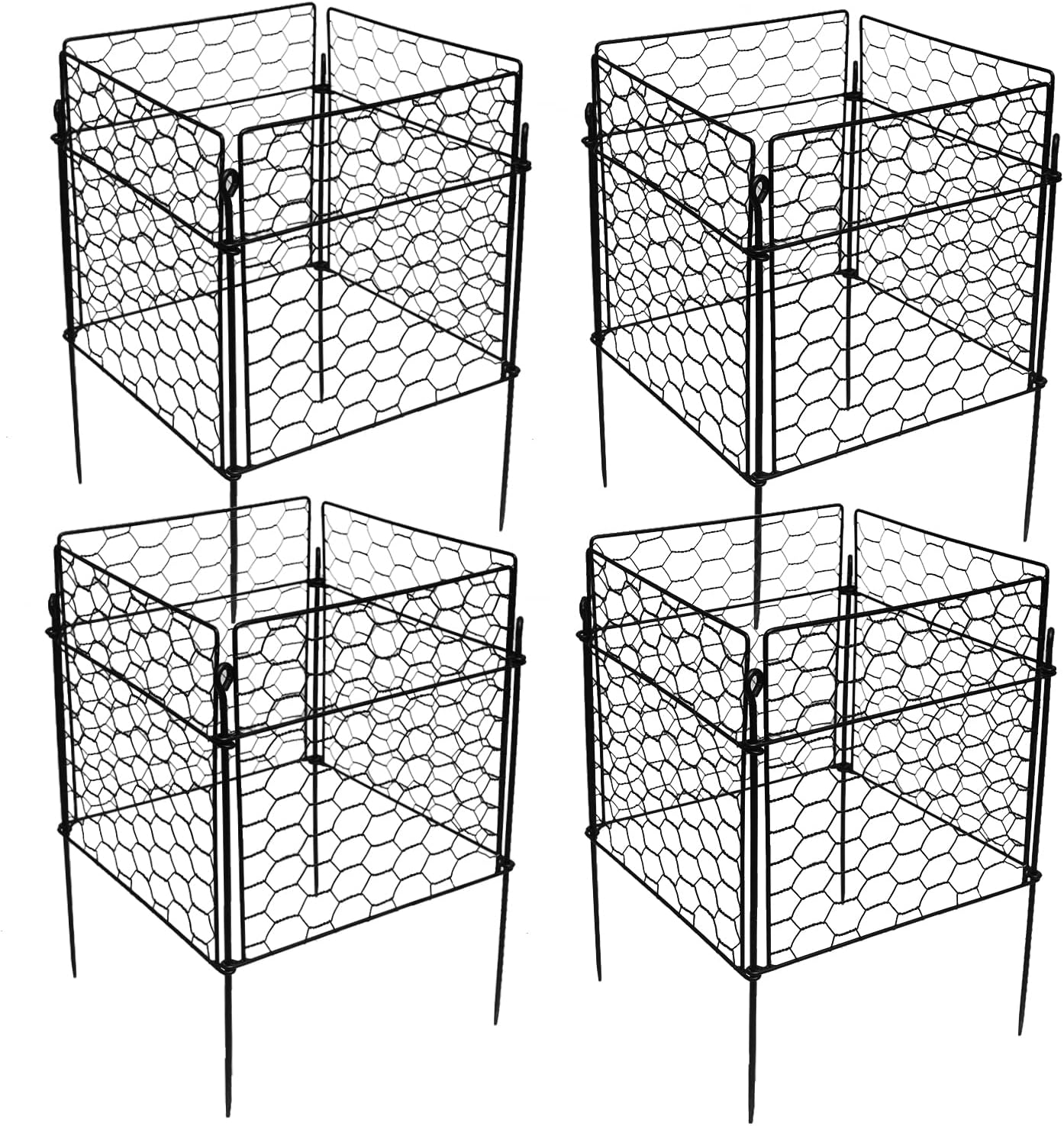 nutroeno Protector de plantas Cloche de alambre de pollo, soporte de jaula de malla para verduras, plantas y arbustos de animales, conejos, gatos y