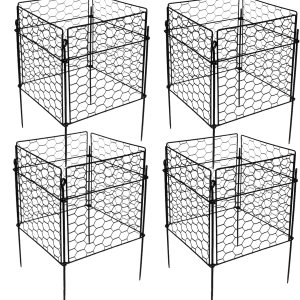 nutroeno Protector de plantas Cloche de alambre de pollo, soporte de jaula de malla para verduras, plantas y arbustos de animales, conejos, gatos y nutroeno Protector de plantas Cloche de alambre de pollo, soporte de jaula de malla para verduras, plantas y arbustos de animales, conejos, gatos y