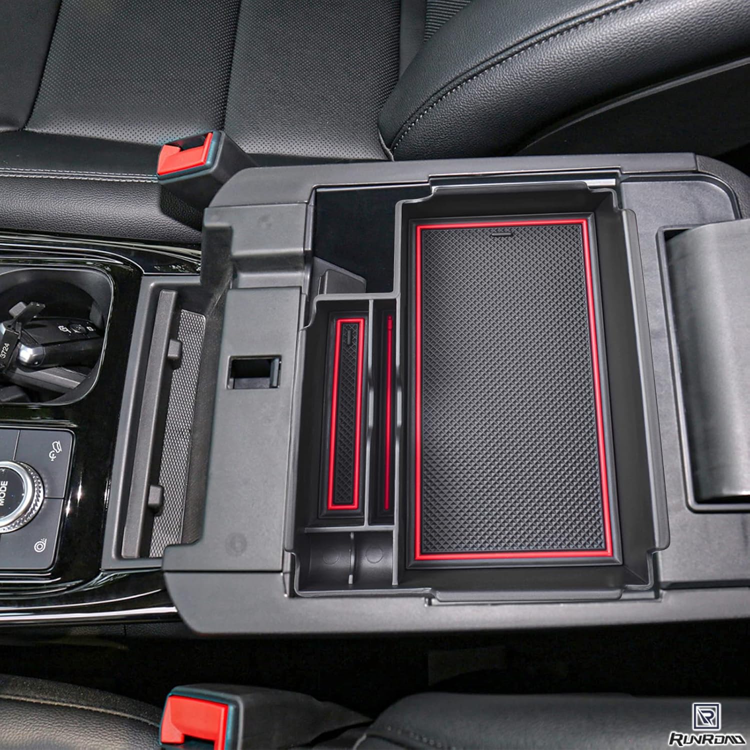 Bandeja organizadora de consola central compatible con Ford Explorer 2025 2024 2023 2022 2021 2020, bandeja para reposabrazos ABS, divisores de