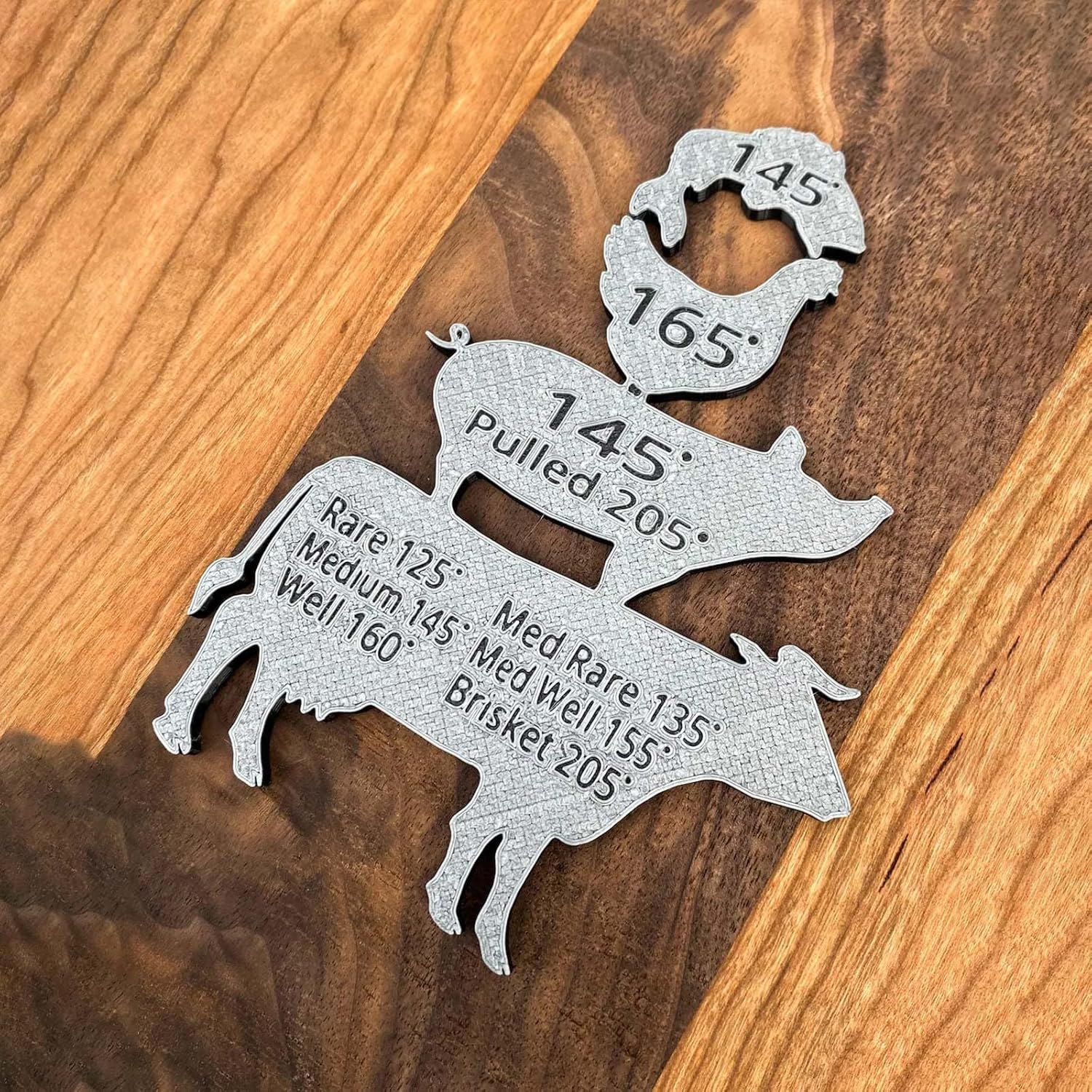 BBQ Gifts – Imán de temperatura de carne, pollo, carne de res, cerdo, pescado para cocinar animales de cocina, imán de parrilla, accesorios para