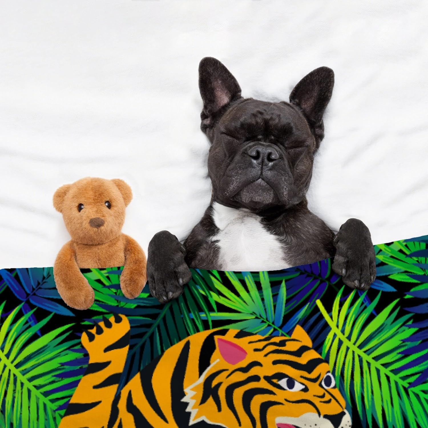 Manta de tigre de la selva, ARAHANT, franela, suave y cómoda, adecuada para sofá, sala de estar, dormitorio, buena opción de regalo, 40 x 30