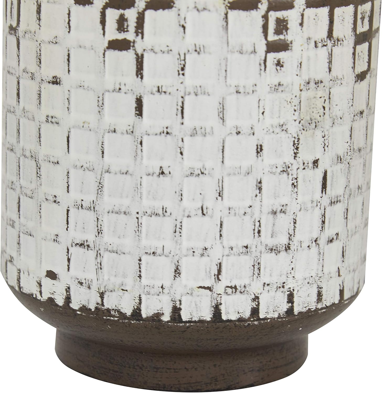Deco 79 Jarrón de metal degradado, juego de 2 6 pulgadas de ancho, 11 pulgadas de alto, marrón oscuro